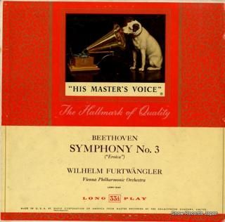 FURTWANGLER, WILHELM beethoven; symphony no.3 