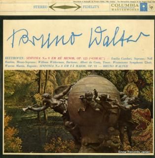 WALTER, BRUNO beethoven; sinfonia no.9 em re menor, op.125(