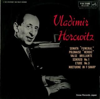 HOROWITZ, VLADIMIR horowitz chopin album RA-2148