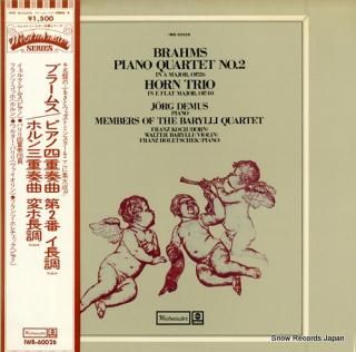 DEMUS, JORG brahms; piano quartet no.2 IWB-60026