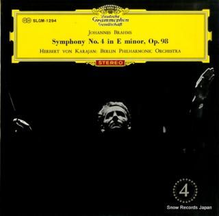 KARAJAN, HERBERT VON brahms; symphony no.4 in e minor, op.98 SLGM-1294
