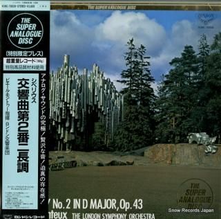 MONTEUX, PIERRE sibelius; symphony no.2 in d major op.43 K38C-70028