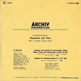 WOLTERS, GOTTFRIED mozart; ⅻ. forscheungsbereich LAM-94