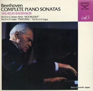 BACKHAUS, WILHELM beethoven; complete piano sonatas vol.5 SLC1885