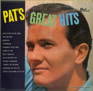 BOONE, PAT pat's great hits DLP3071