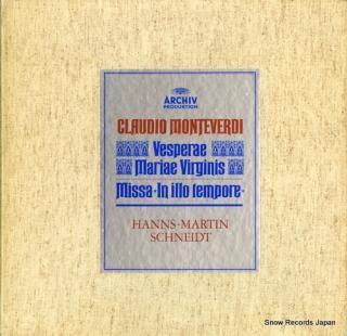 SCHNEIDT, HANNS-MARTIN claudio monteverdi; vesperae mariae virginis, missa 