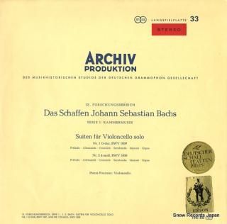 FOURNIER, PIERRE bach; suiten fur violoncello solo 198186/1198186