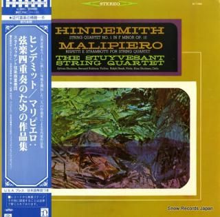 STUYVESANT STRING QUARTET, THE hindemith; string quartet no.1 in f minor op.10 G-5045 / H-71006