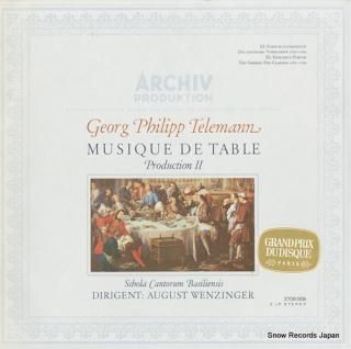 WENZINGER, AUGUST telemann; musique de table production 2 2708009