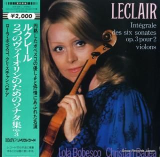BOBESCO, LOLA leclair; integrale des six sonates op.3 pour 2 violons UPS-3129-L
