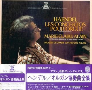 ALAIN, MARIE-CLAIRE haendel; les concertos pour orgue ERX-7154-7