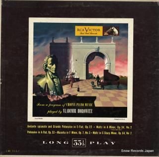 HOROWITZ, VLADIMIR from a vladimir horowitz program LM-1137