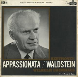 BACKHAUS, WILHELM beethoven; appassionata / waldstein LC76