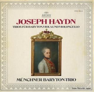 MUNCHNER BARYTON -TRIO joseph haydn; trios fur baryton, viola violoncxello 2533405