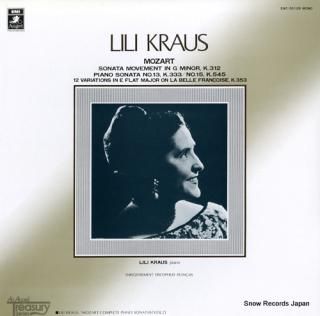KRAUS, LILI mozart; piano sonata no.13 k.333, no.15 k.545 EAC-30128