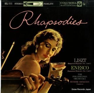 ORMANDY, EUGENE liszt/enesco; rhapsodies RS-111