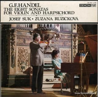 SUK, JOSEF / ZUZANA RUZICKOVA handel; the eight sonatas for violin and harpsichord OX-7037-8-ND