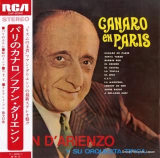 D'ARIENZO, JUAN canaro en paris SHP-6089