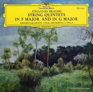 AMADEUS QUARTETT brahms; string quintets in f major and in g major MG2481