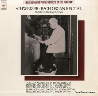 SCHWEIZER, ALBERT bach organ recital YBCC-14