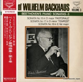 BACKHAUS, WILHELM beethoven's piano sonatas 3 SLC1673