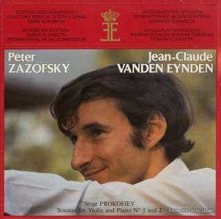 ZAZOFSKY, PETER prokofiev; sonatas for violin and piano no.1/no.2 FONC-8007 / 1980006
