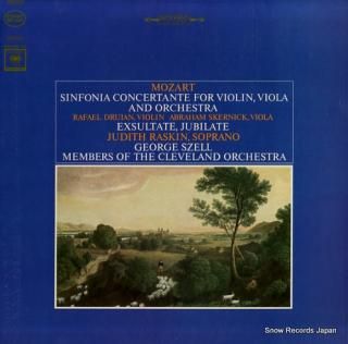 SZELL, GEORGE mozart; sinfonia concertante in e-flat major for violin viola and orchestra MS6625