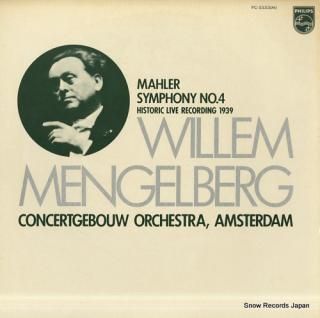MENGELBERG, WILLEM mahler; symphony no.4 PC-5553(M)