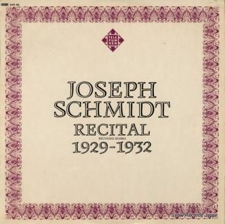 SCHMIDT, JOSEPH recital 1929-1932 GMA84