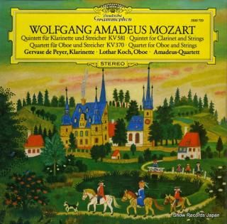 PEYER, GERVASE DE mozart; quintett fur klarinette und streicher a-dur kv 581 2530720