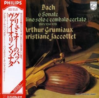 GRUMIAUX, ARTHUR bach; 6 sonate for violin and harpsichord 25PC-35