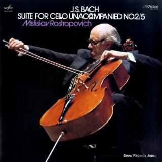ROSTROPOVICH, MSTISLAV bach; suite for cello unacompanied no.2 / 5 VIC-3116