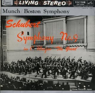 MUNCH, CHARLES schubert; symphony no.9 on c major 