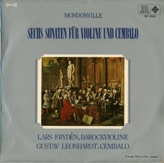 LEONHARDT, GUSTAV / LARS FRYDEN sechs sonaten fur violine und cembalo SR1063