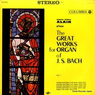 ALAIN, MARIE-CLAIRE the great works for organ of j.s. bach vol.1 OS-3334