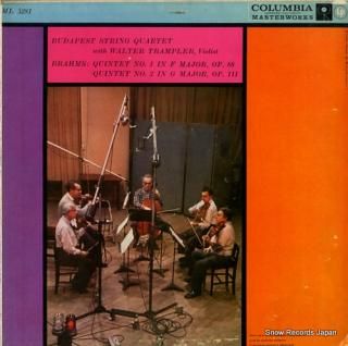 BUDAPEST STRING QUARTET, THE brahms; quintet no.1 / no.2 ML5281