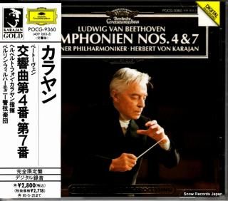 KARAJAN, HERBERT VON beethoven; symphonien nos.4 & 7 POCG-9360
