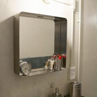 DULTON��Mirror with steel frame Satin finish/����ȥ� �ߥ顼��������������ե졼��