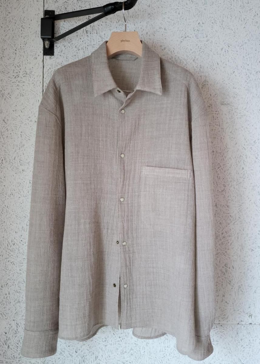 Wool amunzen shirt Beige