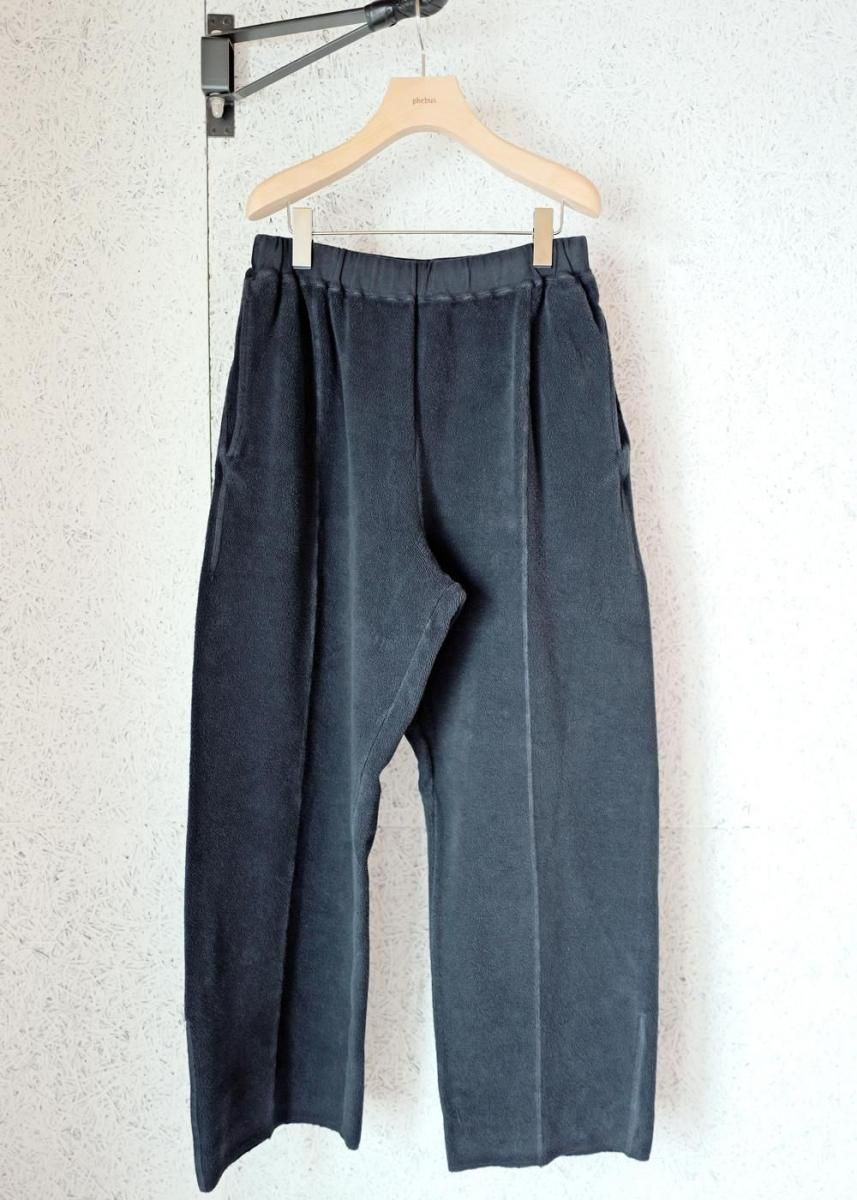 Sulfur dye fleece pants Black