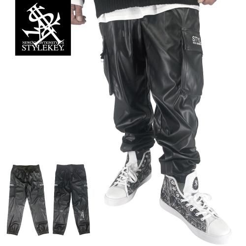 STYLEKEY 륭 ե쥶祬ѥ FAUX LEATHER JOGGER CARGO PANTS(SK25C10-FLPT01)