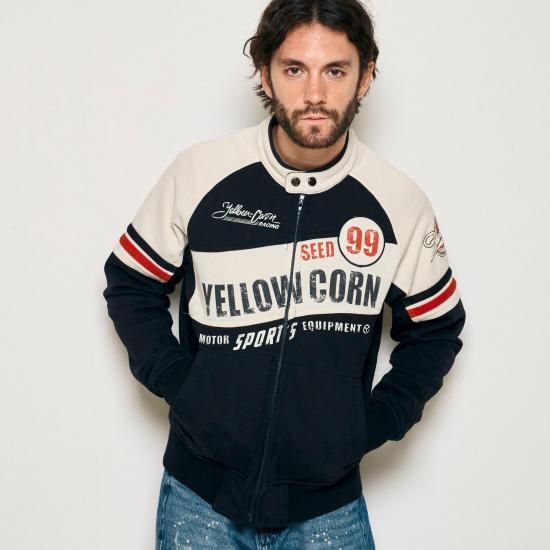 Sweat Riders Jacket【BLACK/RED】 - YELLOWCORN Web Shop