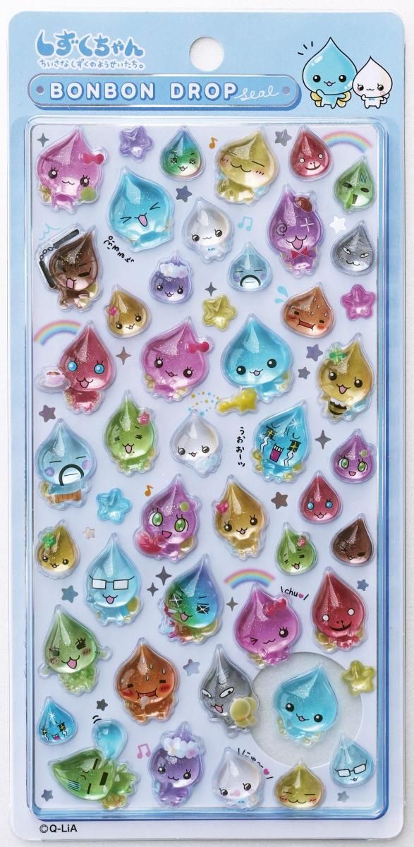 ネコポス対応】ボンボンドロップシール しずくの森のなかまたち