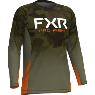 DERBY CAMO AIR UPF LONGSLEEVE Army Camo/Orange
