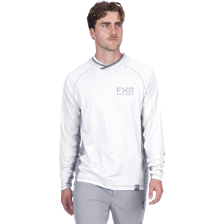 DERBY AIR UPF PULLOVER HOODIE WHITE/GREY
