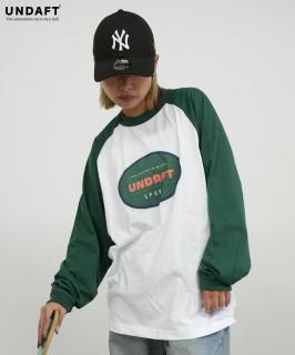 UNDAFT RAGLAN LOGO LONG T-SHIRTS