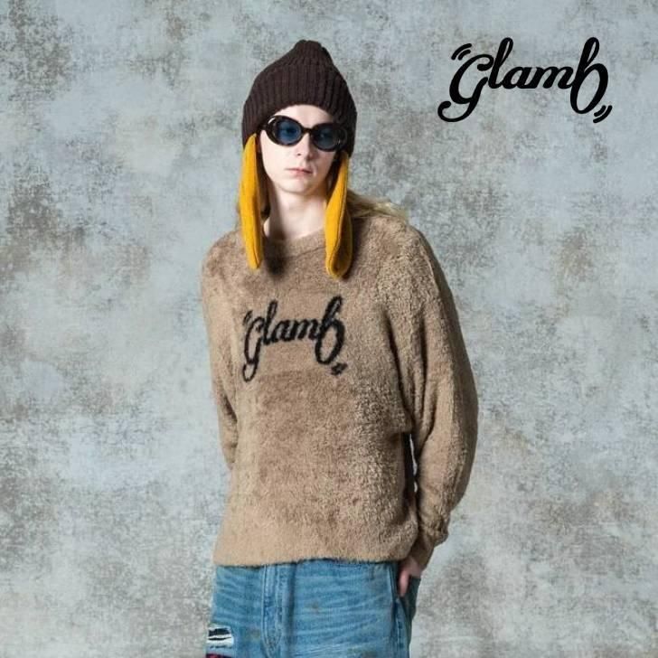 glamb  ˥å  Spin Logo Shaggy Knit/ԥ㥮˥å  ֥饦 ֥롼 ֥å GB0325/KNT06