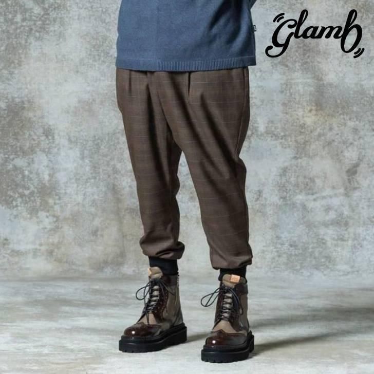 󤻾 glamb  祬ѥ  Deformed Jogger Pants/ǥեॸ祬ѥ  졼 ֥饦 ֥å GB0325/P02