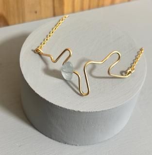 umuۡunerring bracelet (goldaquamarine)