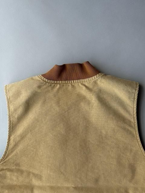 Carhartt ベージュ ダッグベスト Sサイズ Carhartt】 Duck Vest カーハート ダックベスト ベージュ ダック